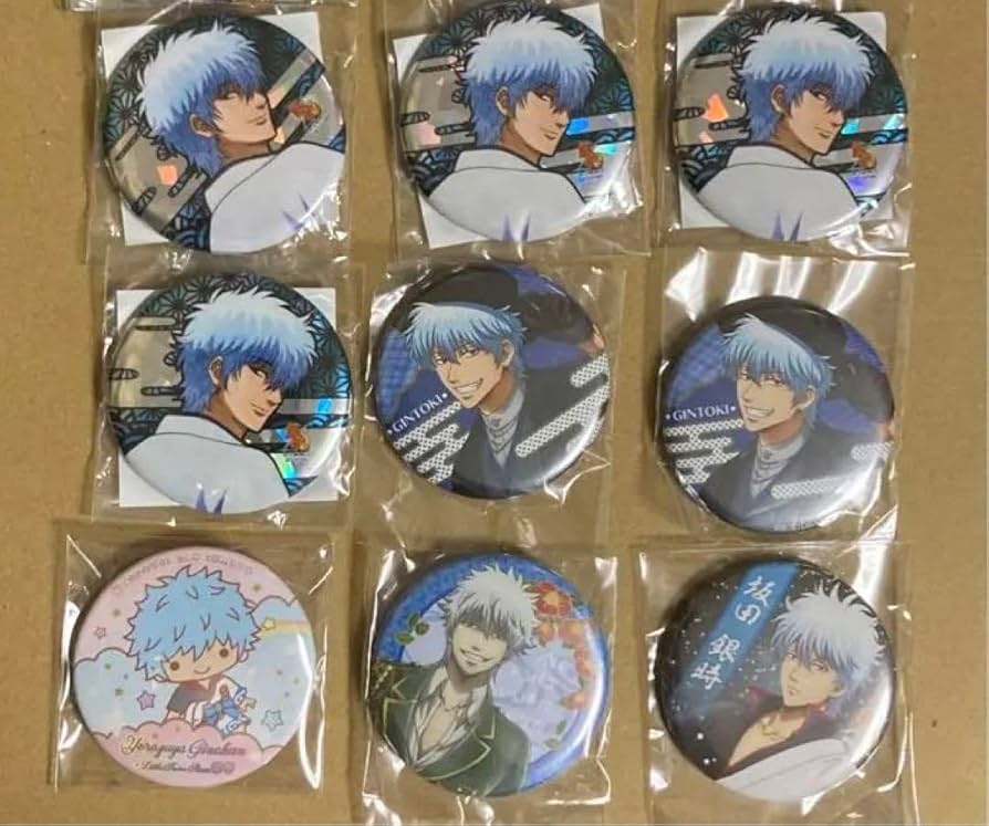 Amazon.co.jp: 銀魂 まとめ売り 坂田銀時 銀さん 沖田総悟 缶バッジ