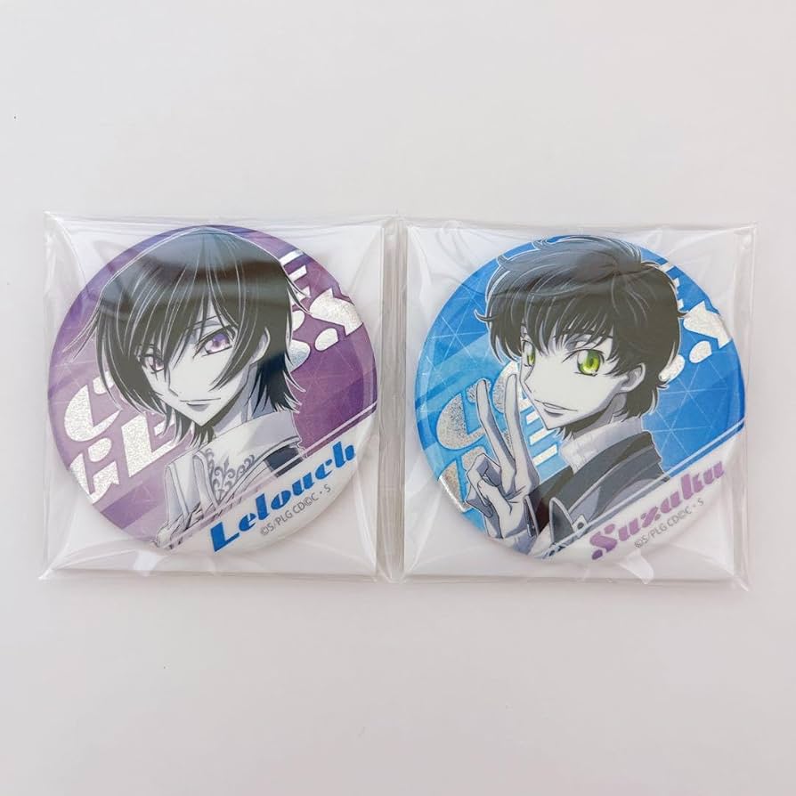Amazon.co.jp: コードギアス ホロEYE缶バッジ ルルーシュ スザク ②