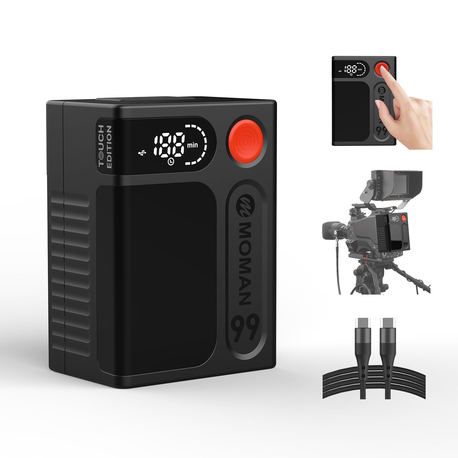 Amazon | Vマウントバッテリー, Moman Power 99 Touch USB-C/USB-A/D