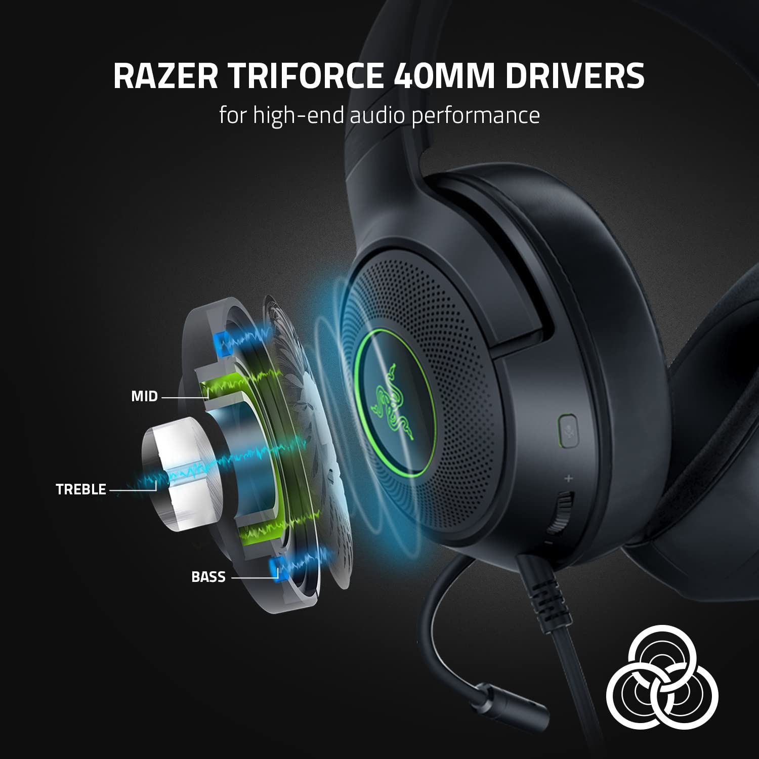 Amazon.co.jp: Razer Kraken V3 X 有線USBゲーミングヘッドセット:軽量