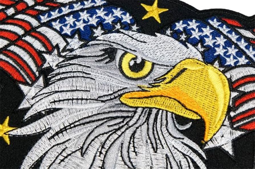 Amazon.co.jp: 大きいワッペン 刺繍 アイロンワッペン【アメリカン