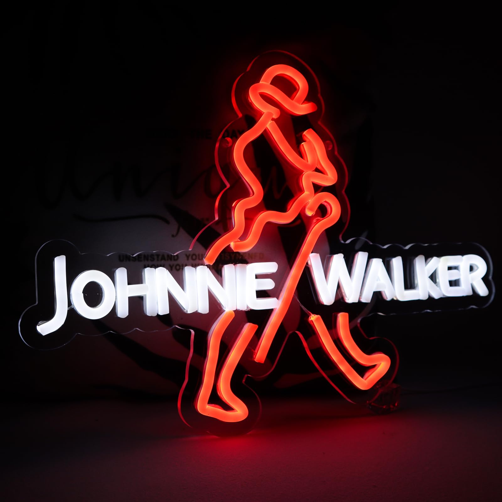 WonderfulLife Scotch Whisky Neon Sign for Johnnie Walker in Bar