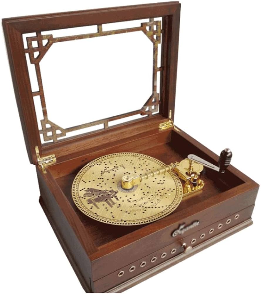 ジャング品] 木製のディスクオルゴールディスク 5枚付き ジャング品