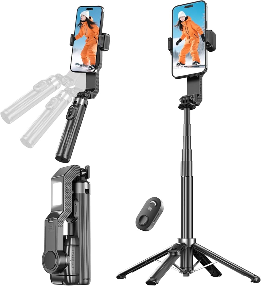 Amazon | Seeshopo ジンバル自撮り棒 手ブレ防止スタビライザー スマホ