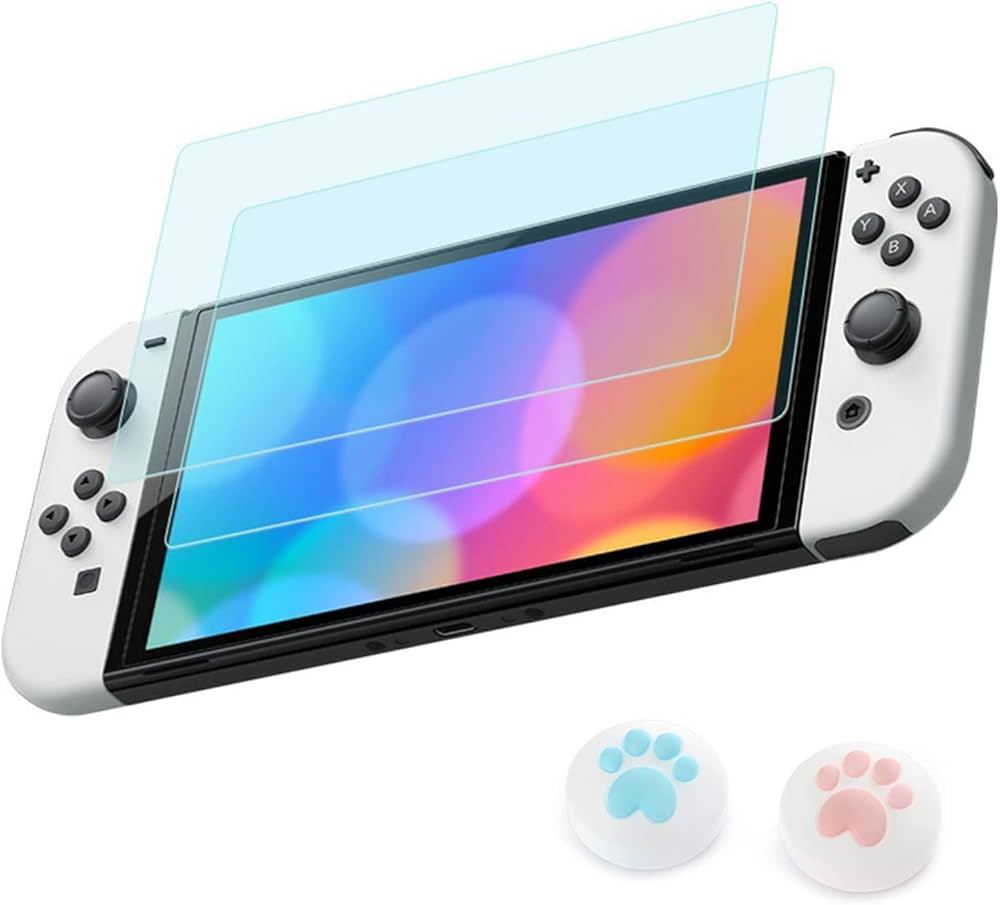 Amazon.co.jp: Switch 有機ELモデル用 ガラスフィルム 強化 ガラス