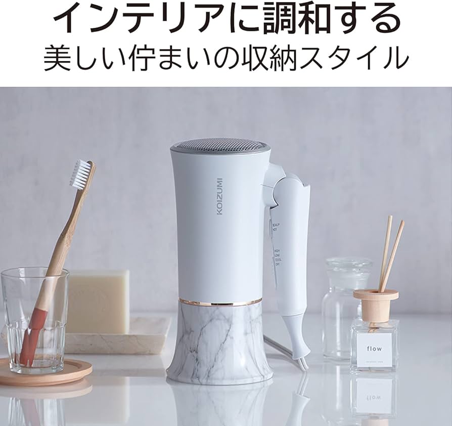 Amazon.co.jp: Koizumi KHD-K310/W Hair Dryer, Large Airflow, Scalp