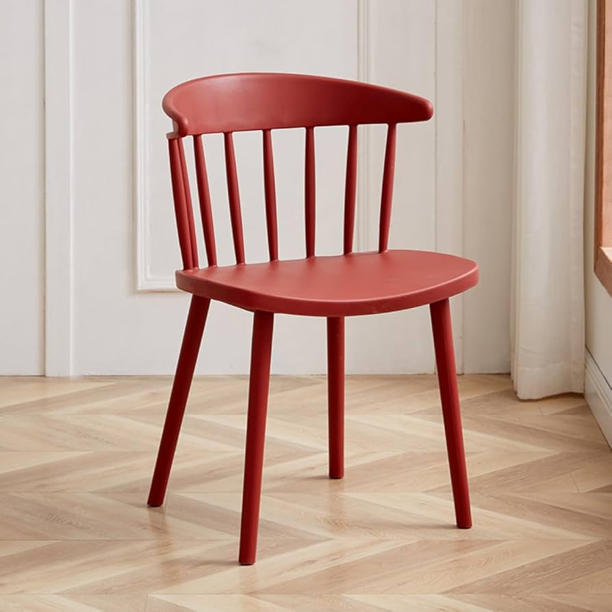 Amazon｜YJFFQ ダイニングチェア おしゃれ レッド 北欧家具 45*76cm