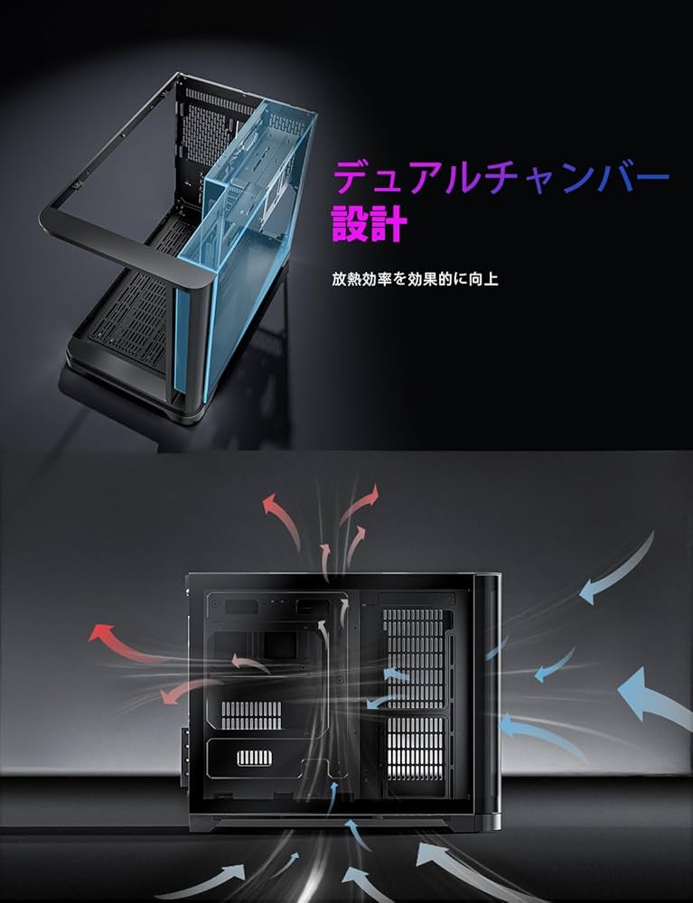 Amazon | AsiaHorse Micro ATX PCケース ミドルタワー デュアル
