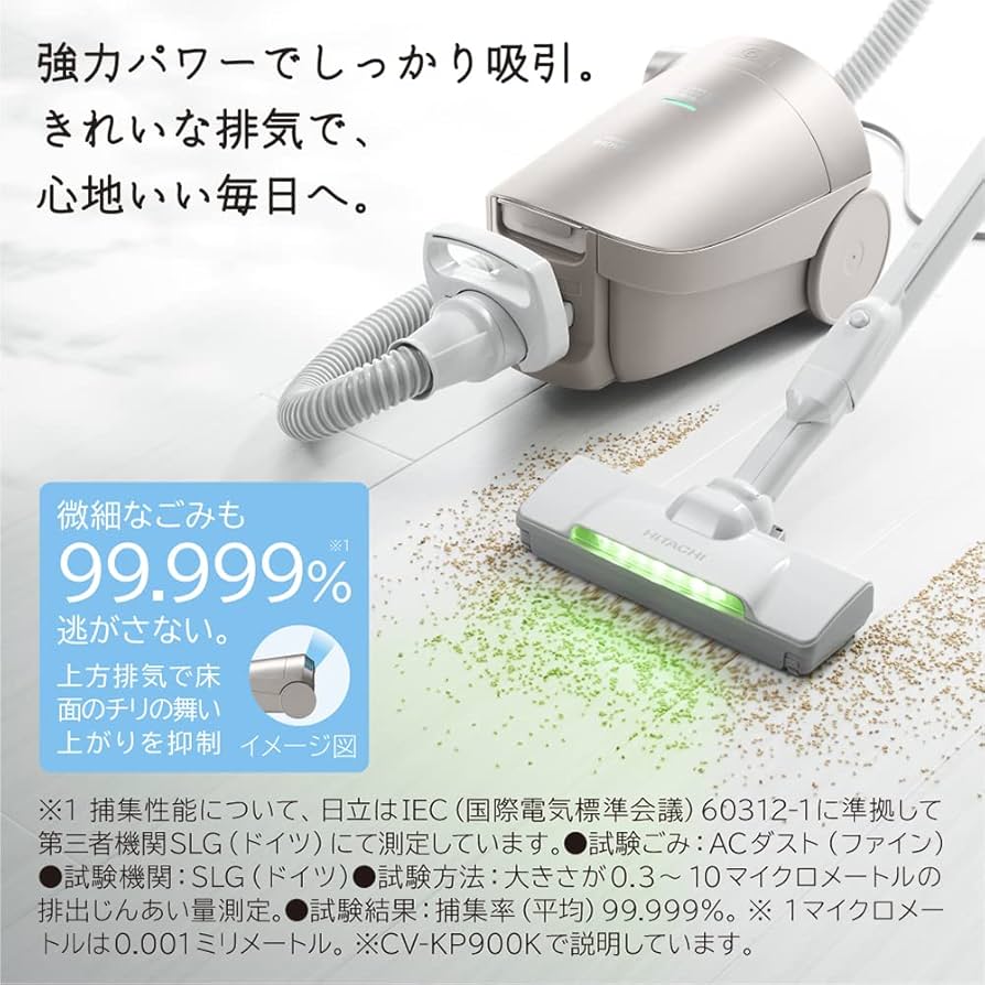 Amazon.co.jp: 日立 紙パック式クリーナー CV-KP900K ライトゴールド