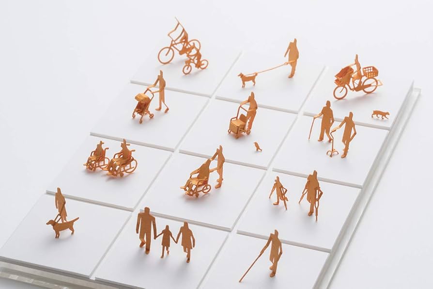 Amazon | テラダモケイ1/100建築模型用添景セットNo.83 基本編2（色