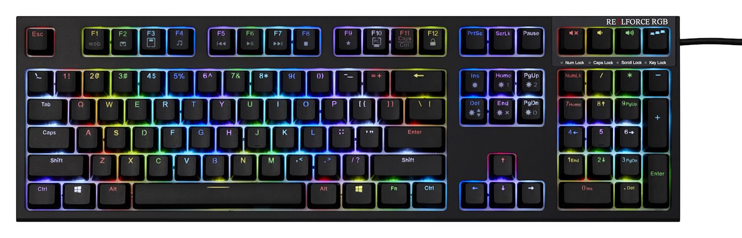 Amazon.co.jp: 東プレ REALFORCE RGB US 108キーUSB英語配列 1680万色