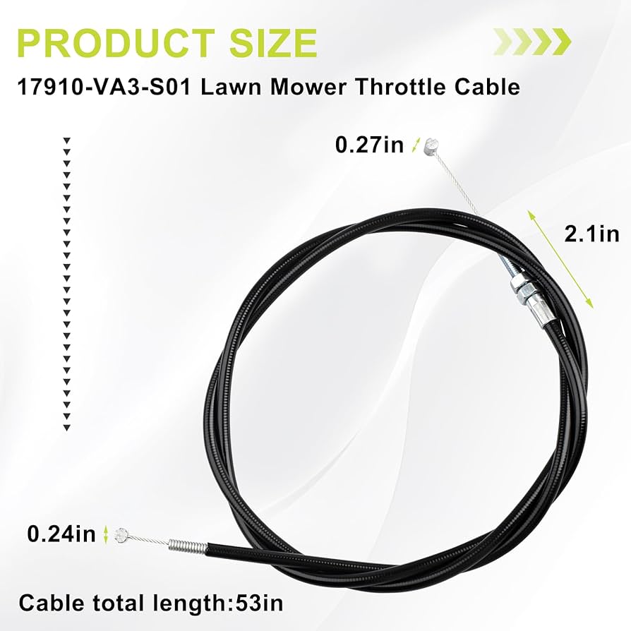 Amazon.com : 17910-VA3-S01 Lawn Mower Throttle Cable Replacement