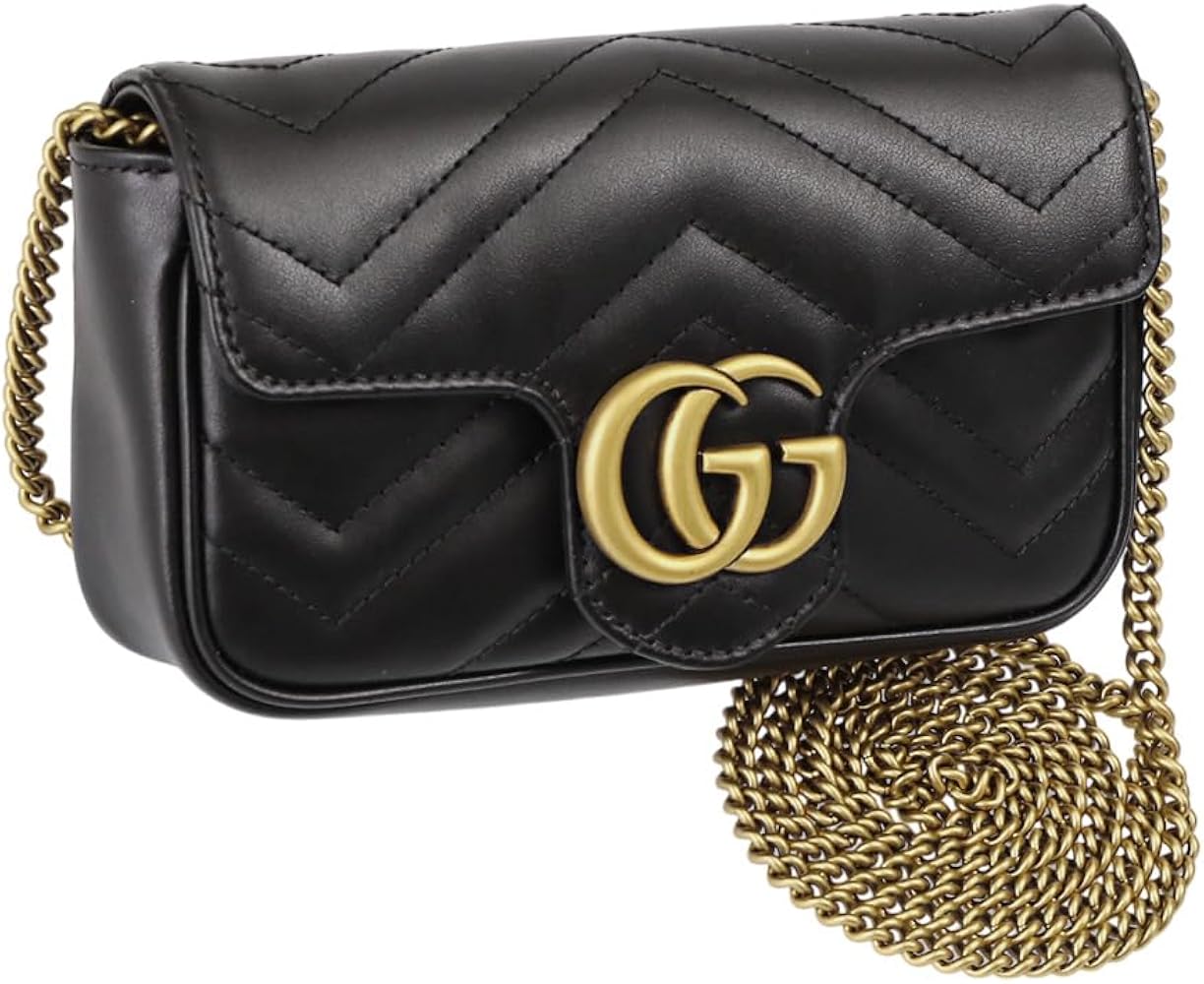 Amazon | [グッチ] ショルダーバッグレディース GGマーモント レザー