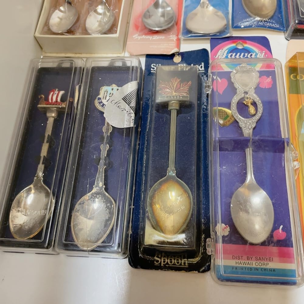 Amazon.co.jp: 30本セットスーベニアスプーン 世界のスプーン 海外製