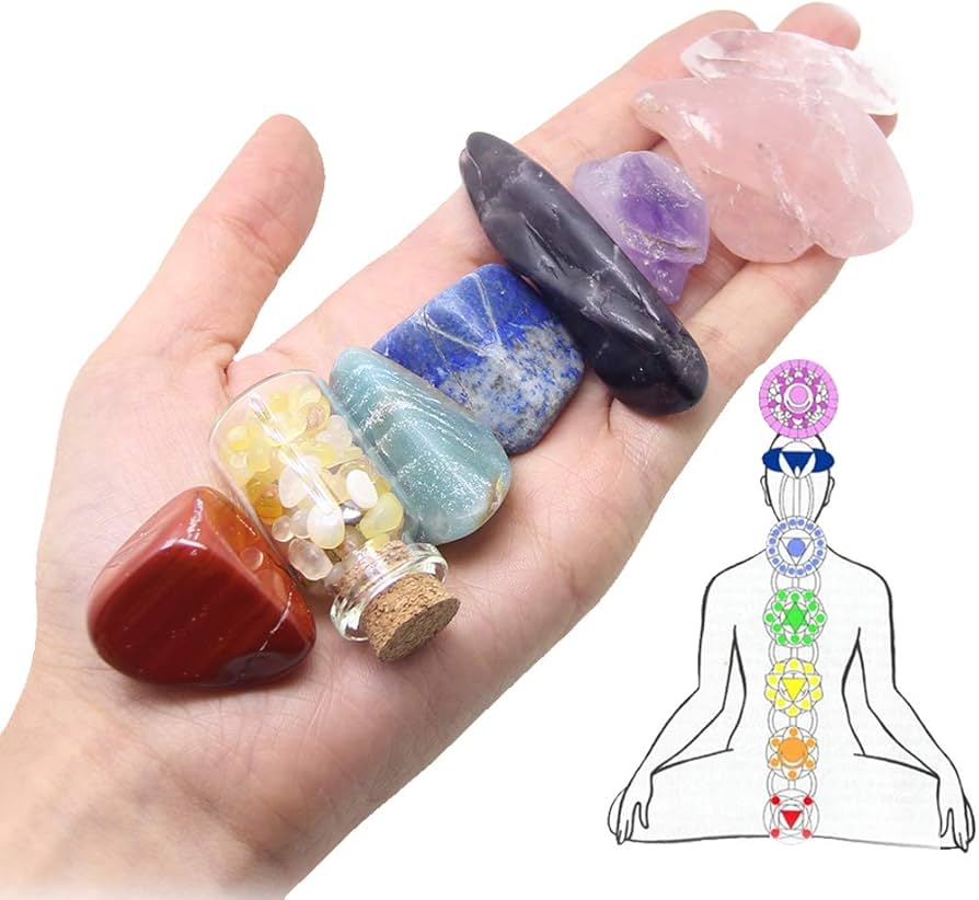 Amazon.co.jp: チャクラレイキストーンクリスタルヒーリングキット生