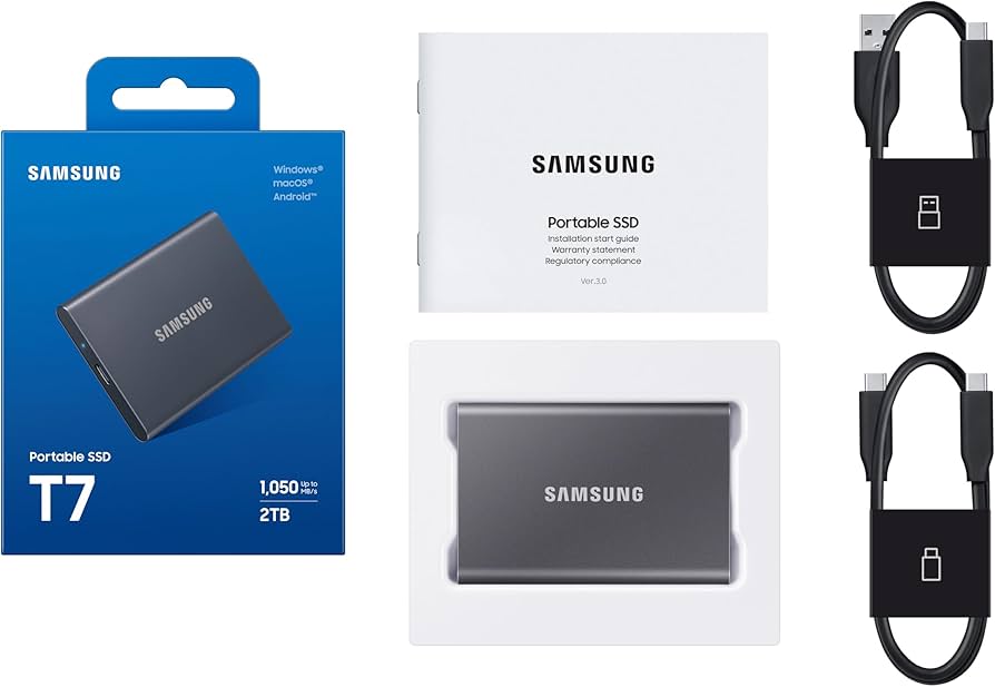 Amazon.com: Samsung T7 Portable SSD, 2TB External Solid State