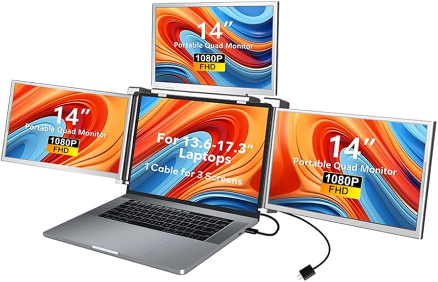 Amazon.co.jp: Duangu 14インチノートパソコン拡張スクリーン 1080P