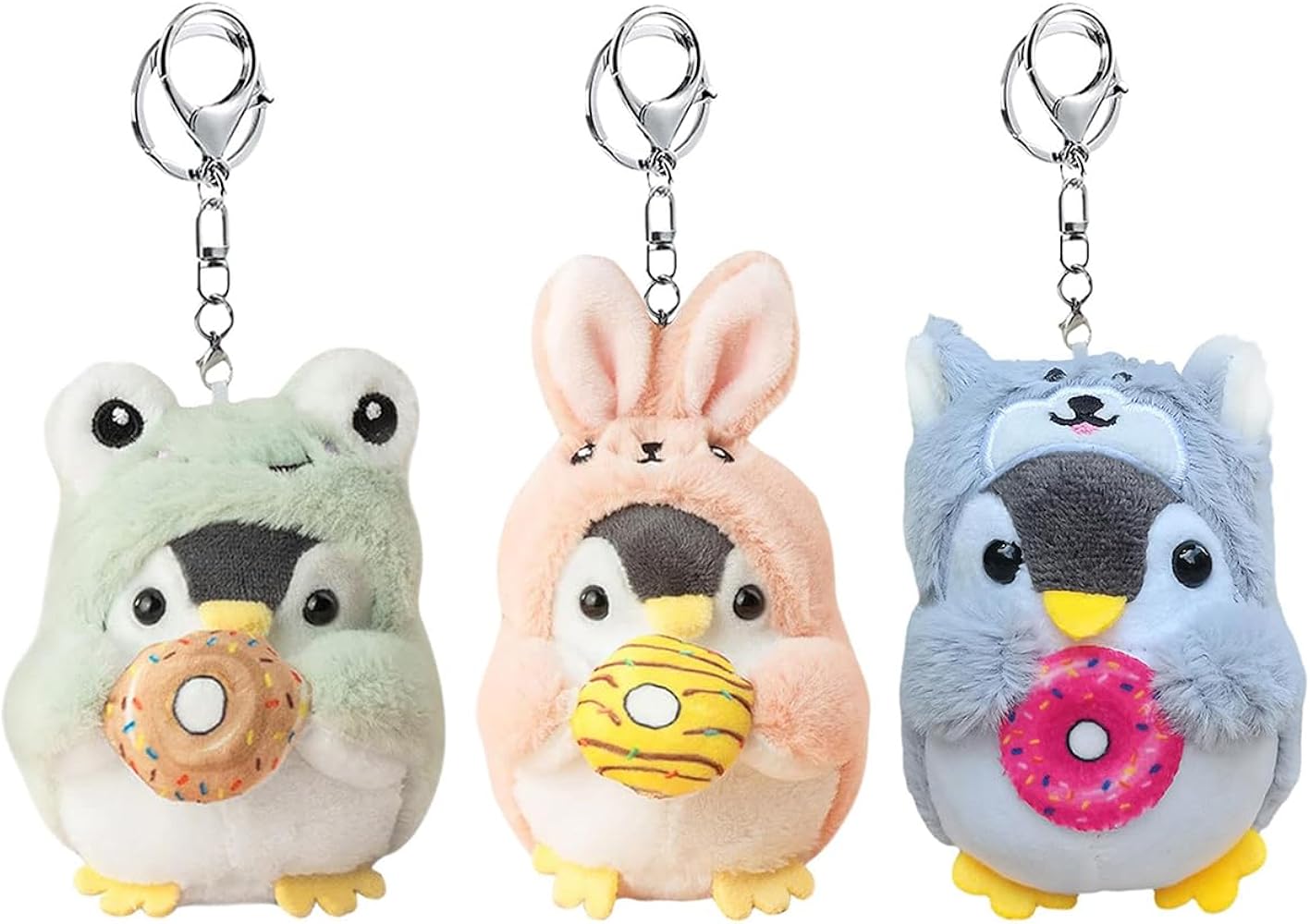 Amazon.co.jp: [Ladruph] ペンギンのぬいぐるみ キーホルダー 3個