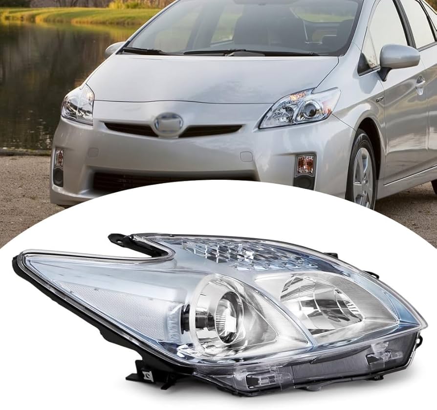 Amazon | ヘッドライト半アセンブリ照明ランプハロゲン車のヘッドライ