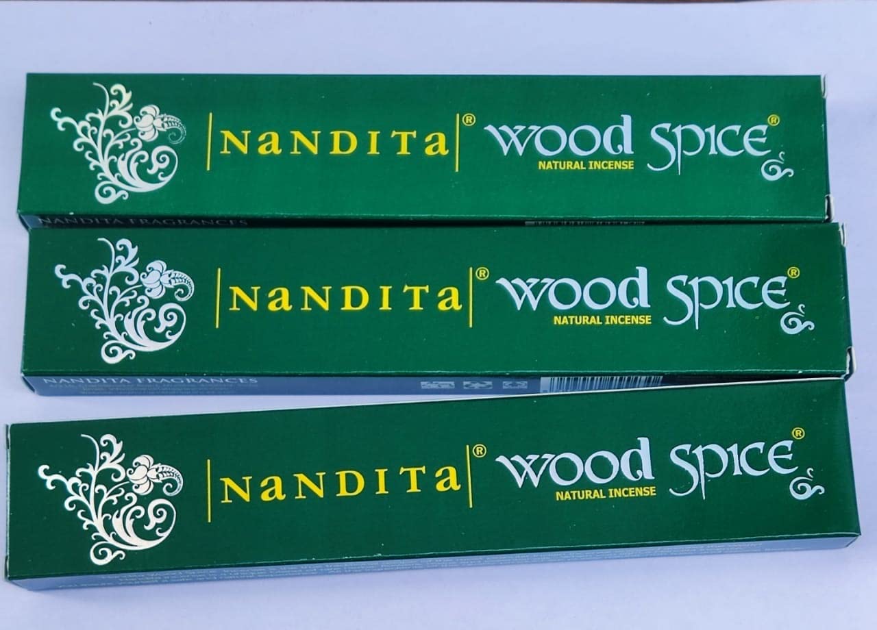 Amazon.com: Nandita Wood Spice Incense Sticks 15 gm x 3 Pack
