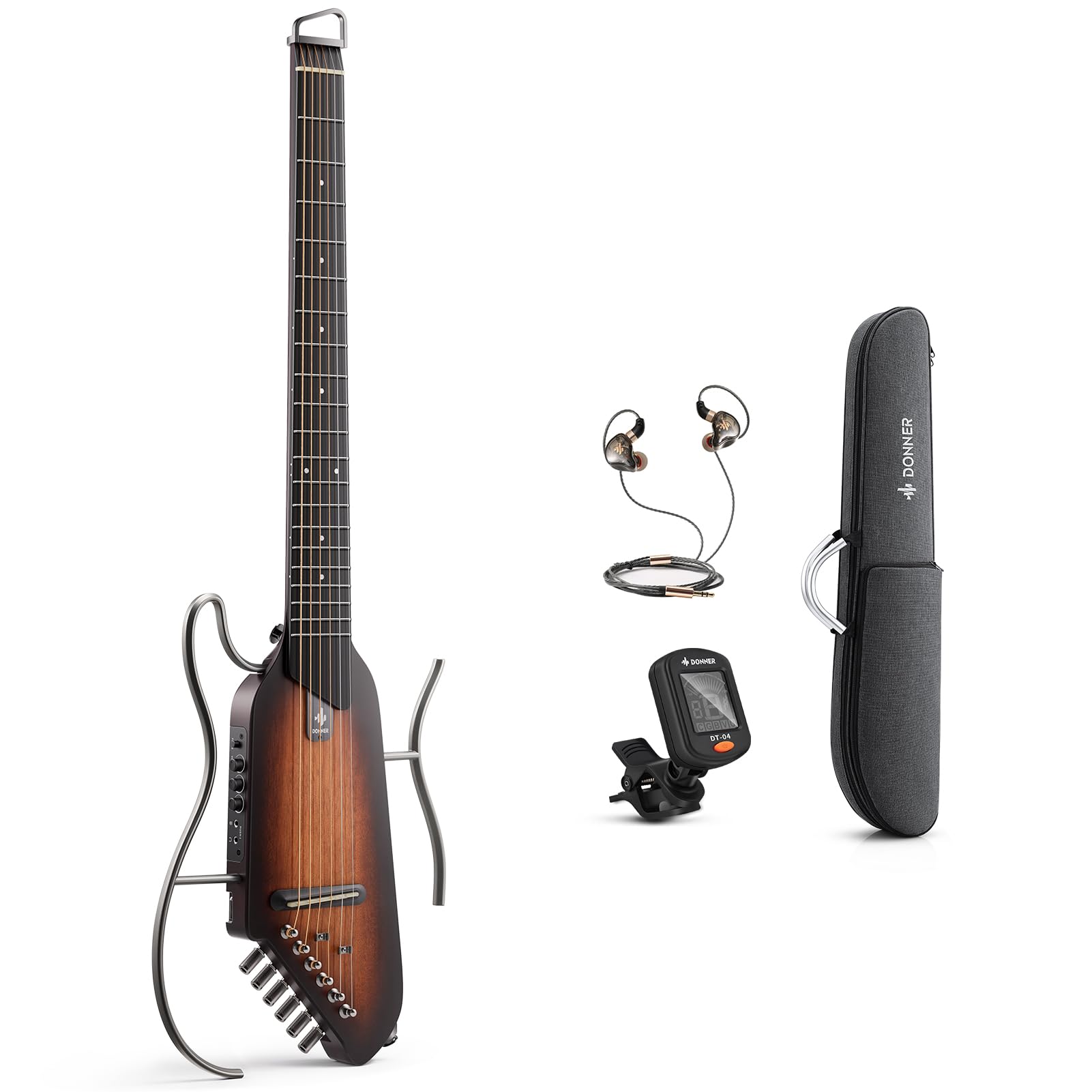 Amazon.com: Donner HUSH I Guitar For Travel - Portable Ultra-Light