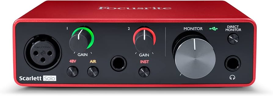 Amazon.com: Focusrite Scarlett Solo 3rd Gen USB Audio Interface