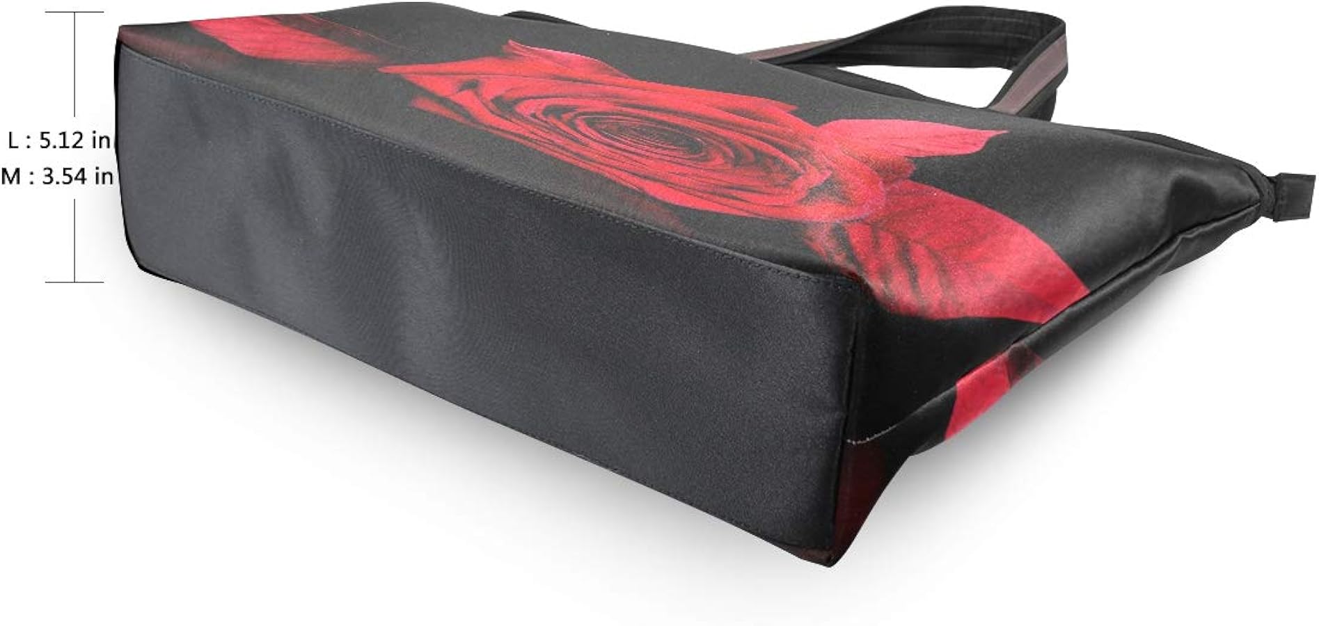 user_c7d7d101〉3点 黒 ピンクバラモチーフトートバッグ user_c7d7d101