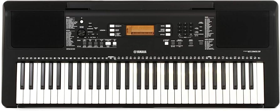 YAMAHA PSR-E363 61-Key Touch Sensitive Portable Keyboard (Power