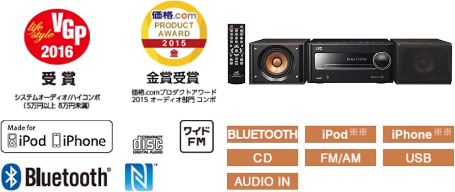 Amazon | JVCケンウッド コンパクトコンポーネントシステム ブラック