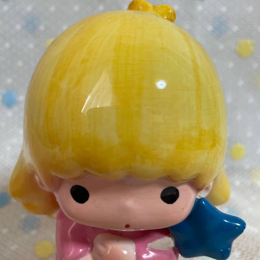 Amazon.co.jp: リトルツインスターズ キキララ ララ 貯金箱 陶器