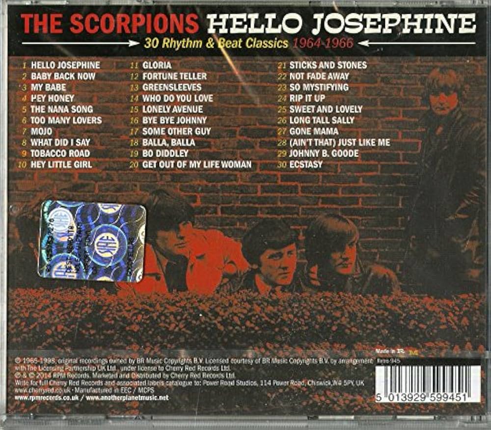 SCORPIONS - Hello Josephine: 30 Rhythm & Beat Classics 1964-66