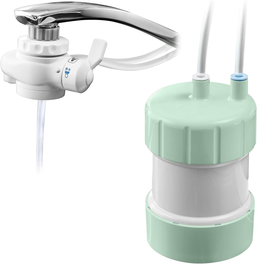 Amazon｜浄水器GOQURIA グリーン／ホワイト 2年間カートリッジ交換不要