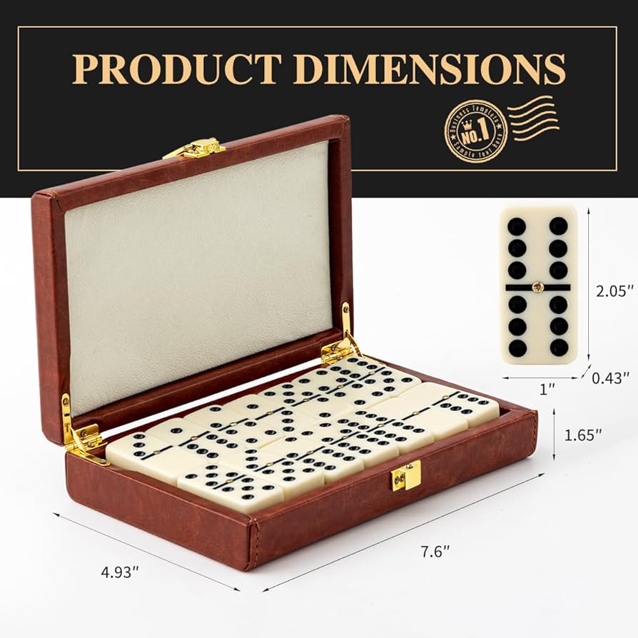Amazon.com: ZOOCEN Double 6 Dominoes Set in Leatherette Case (28