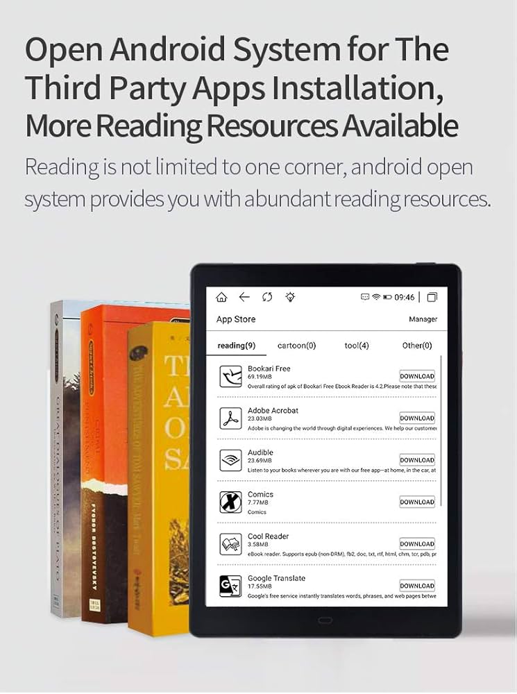 Amazon.com: Likebook E-Reader P10, 10” Eink Carta Screen, Dual