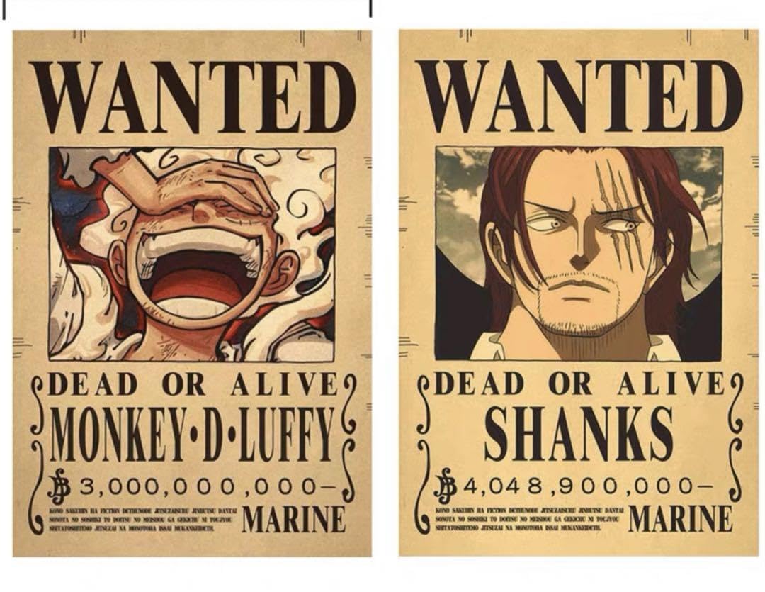 Amazon.co.jp: ワンピース 海軍手配書ポスター 2枚セット ルフィ