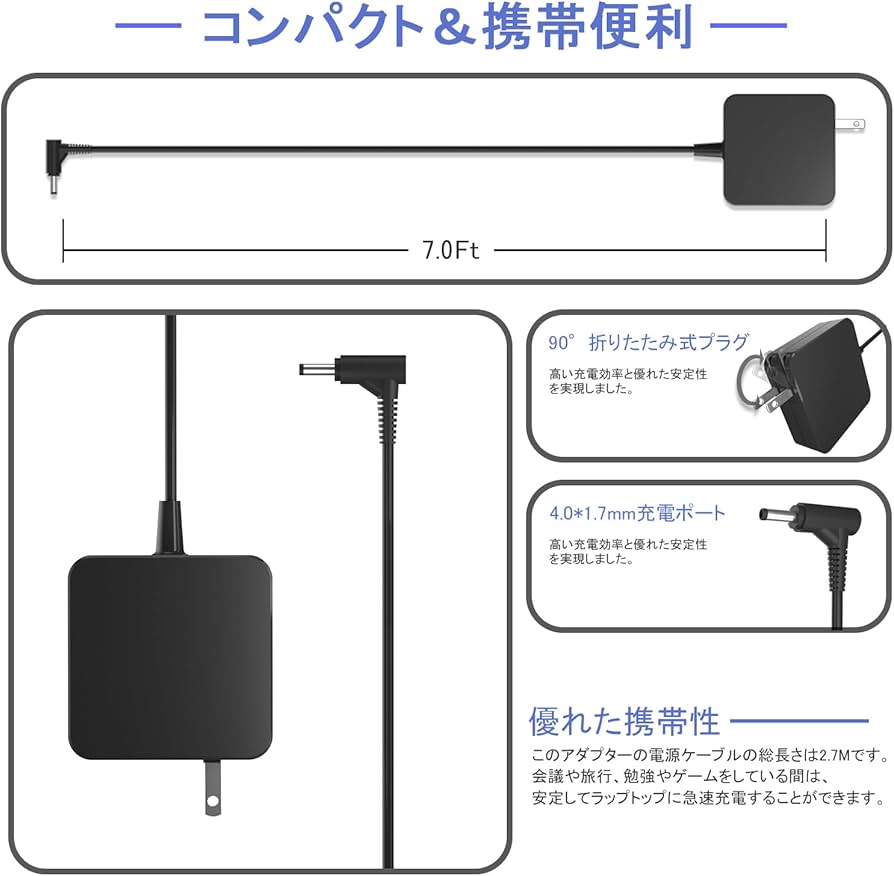 Amazon.co.jp: UNAWUDOH 65W 45W NEC LAVIE互換用ACアダプター 供給NEC