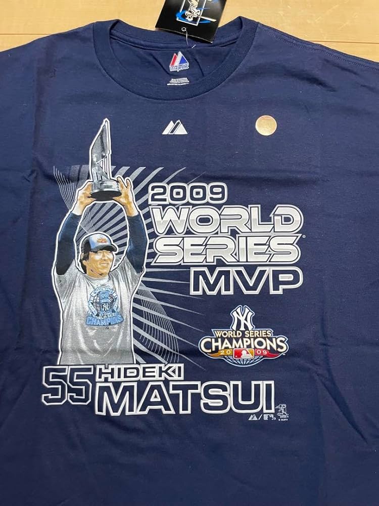 Amazon.co.jp: 松井秀喜 ヤンキースWS チャンピオン MVP記念Tシャツ