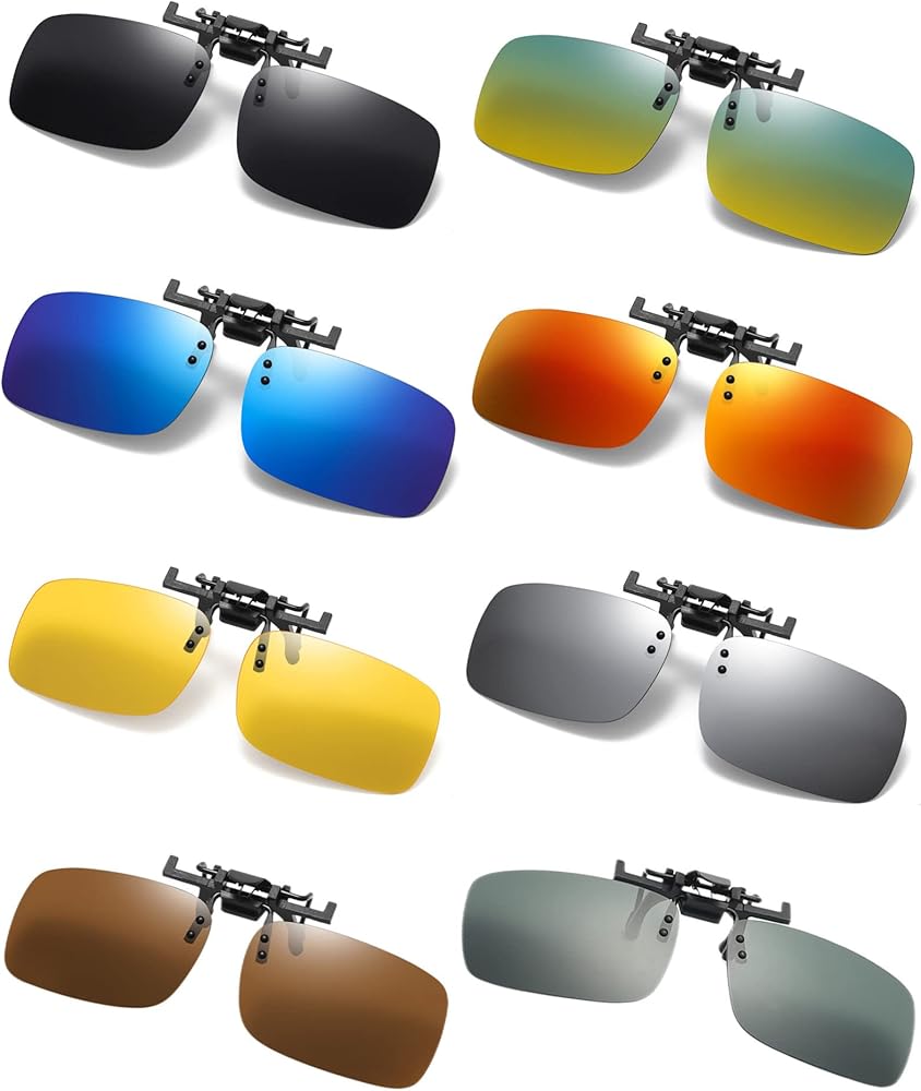 Amazon.com: RuiJinGen Clip on sunglasses over the prescription