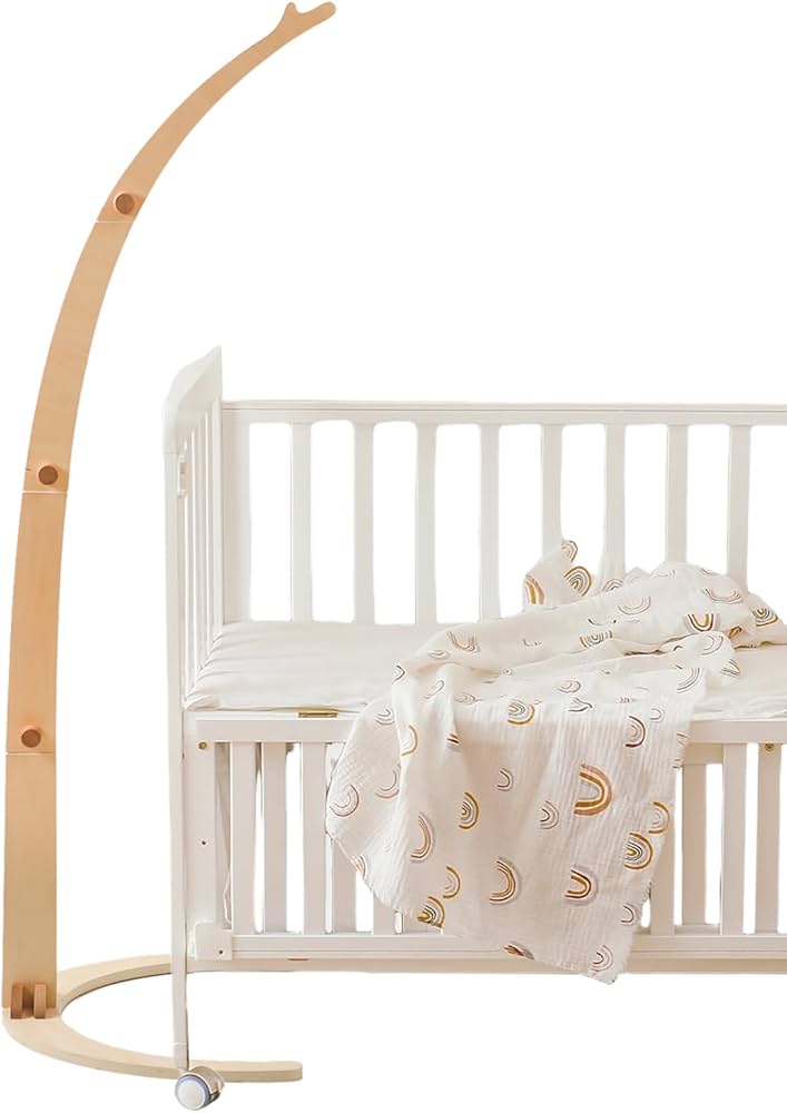 Amazon | let's make ベッドメリーセット スタンド式木製アーム ベビー