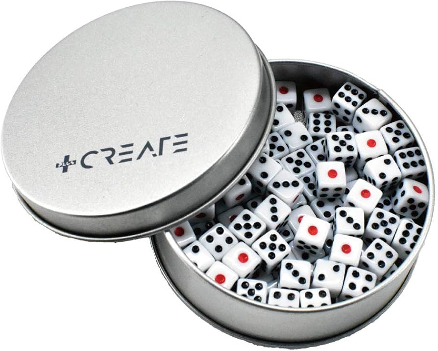 Amazon | サイコロ 白 8mm 100個 セットケース入り 麻雀 ボードゲーム