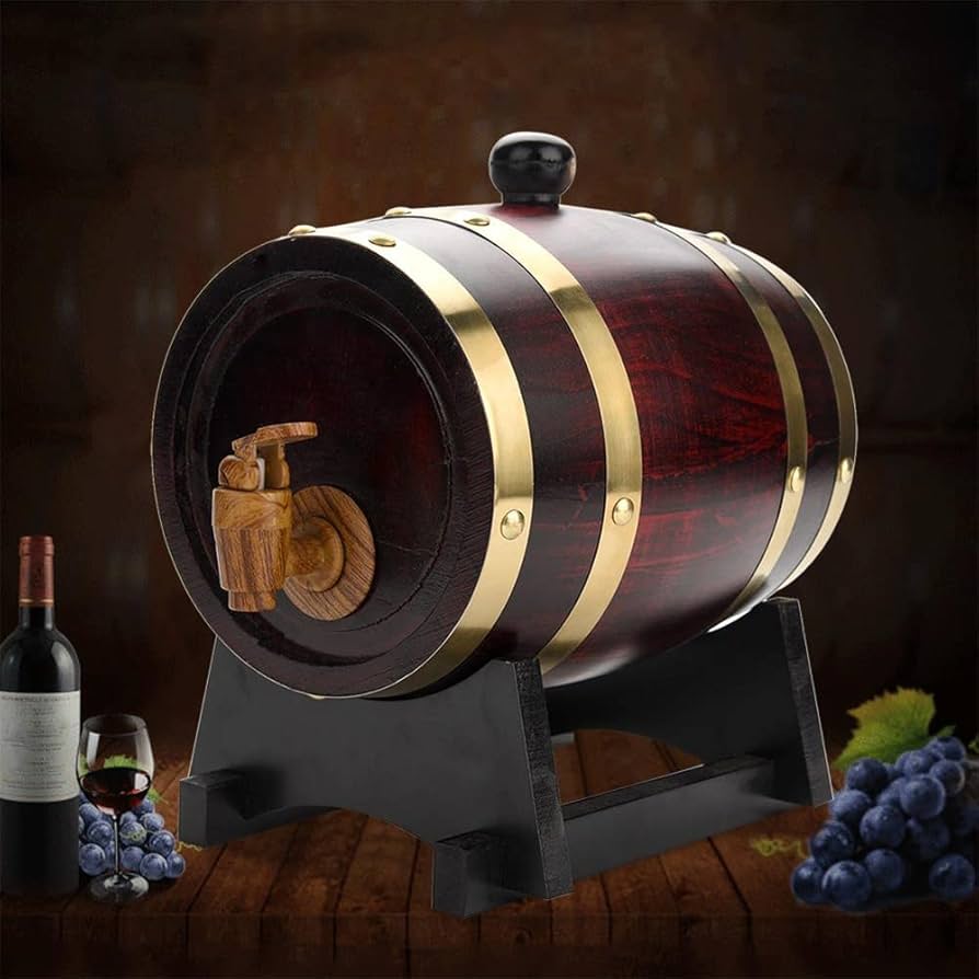 Amazon | Jivccof オークワイン樽 発酵酒 家庭用 ベース付き ワイン