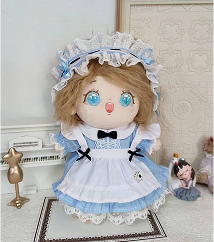 Amazon.co.jp: niannyyhouse 20cm ぬいぐるみ アリスのメイド服 頭飾り