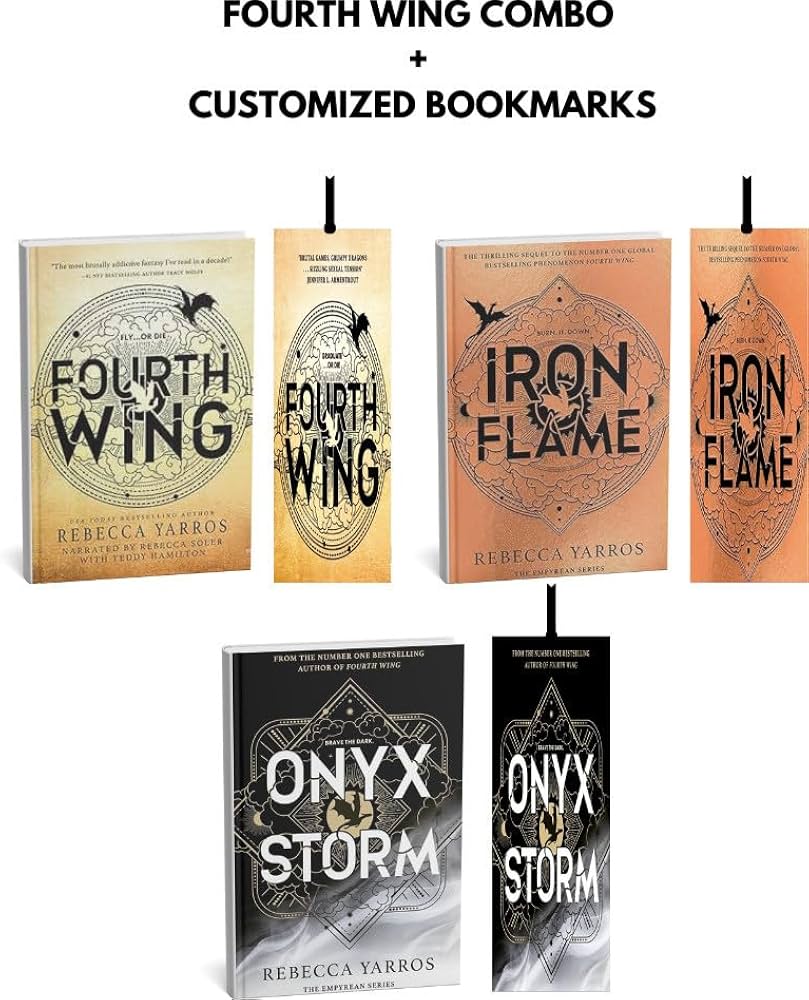 FOURTH WING, IRON FLAME & ONYX STORM 3-Book Set: Rebecca Yarros YA