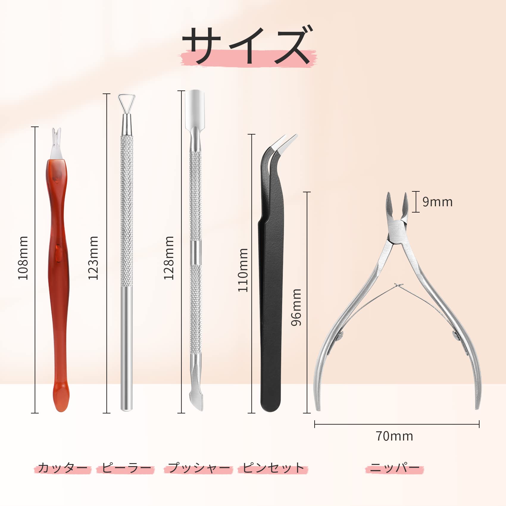 Amazon | Annhua キューティクルニッパー 甘皮処理 ネイルケア 5点