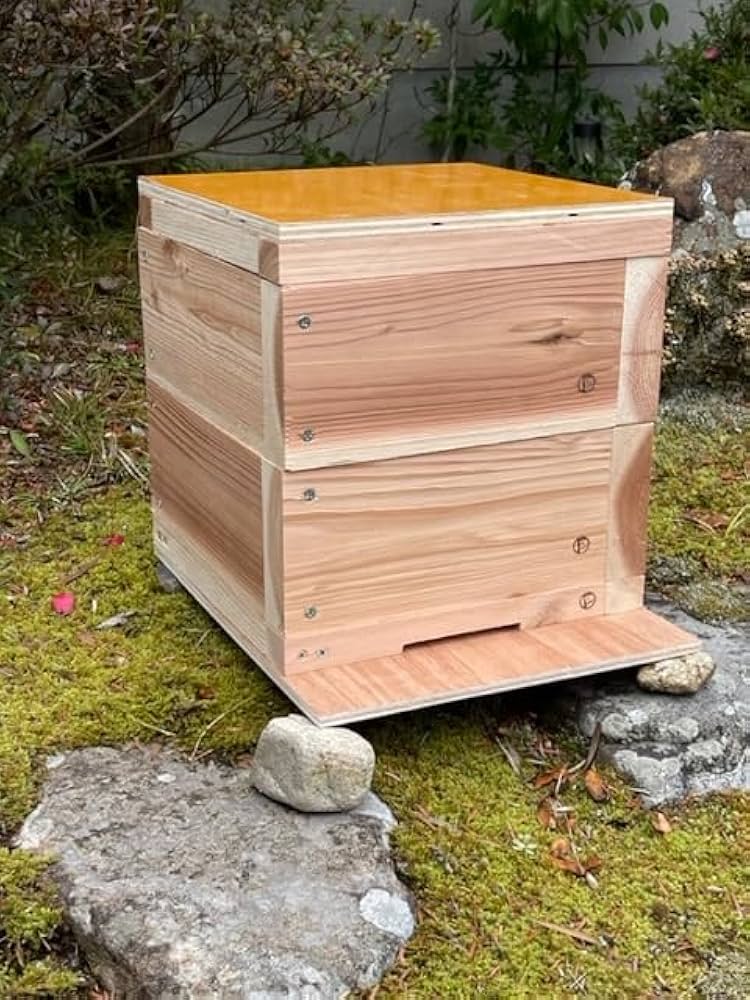 Amazon.co.jp: 日本みつばち用 飼育箱 簡単 重箱式巣箱 待ち箱 養蜂