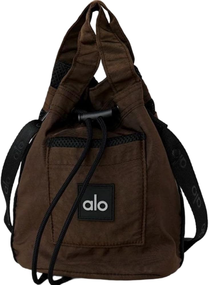 Amazon | [Alo Yoga] ショルダーバッグ ポーチ ナイロン BK/BR (Brown