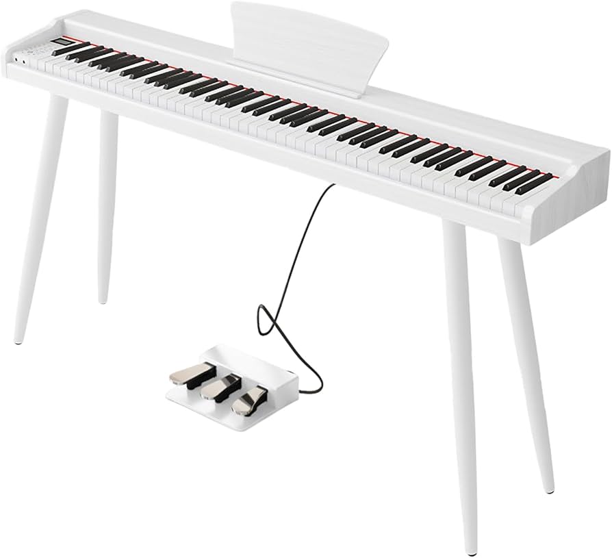 Amazon | [MRG] 電子ピアノ 木目調 88鍵盤 木製 MIDI対応 楽譜スタンド