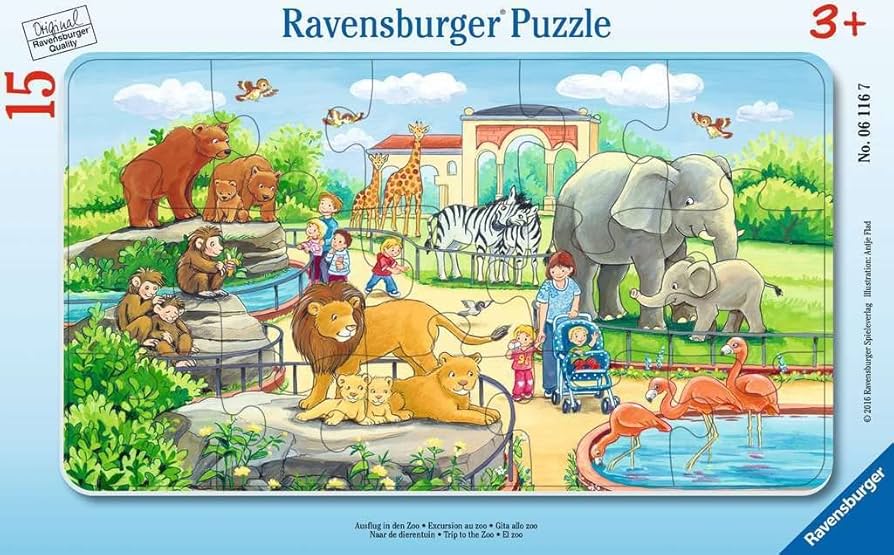 Amazon | Ravensburger ラベンスバーガー パズル 15ピース 動物園へ行