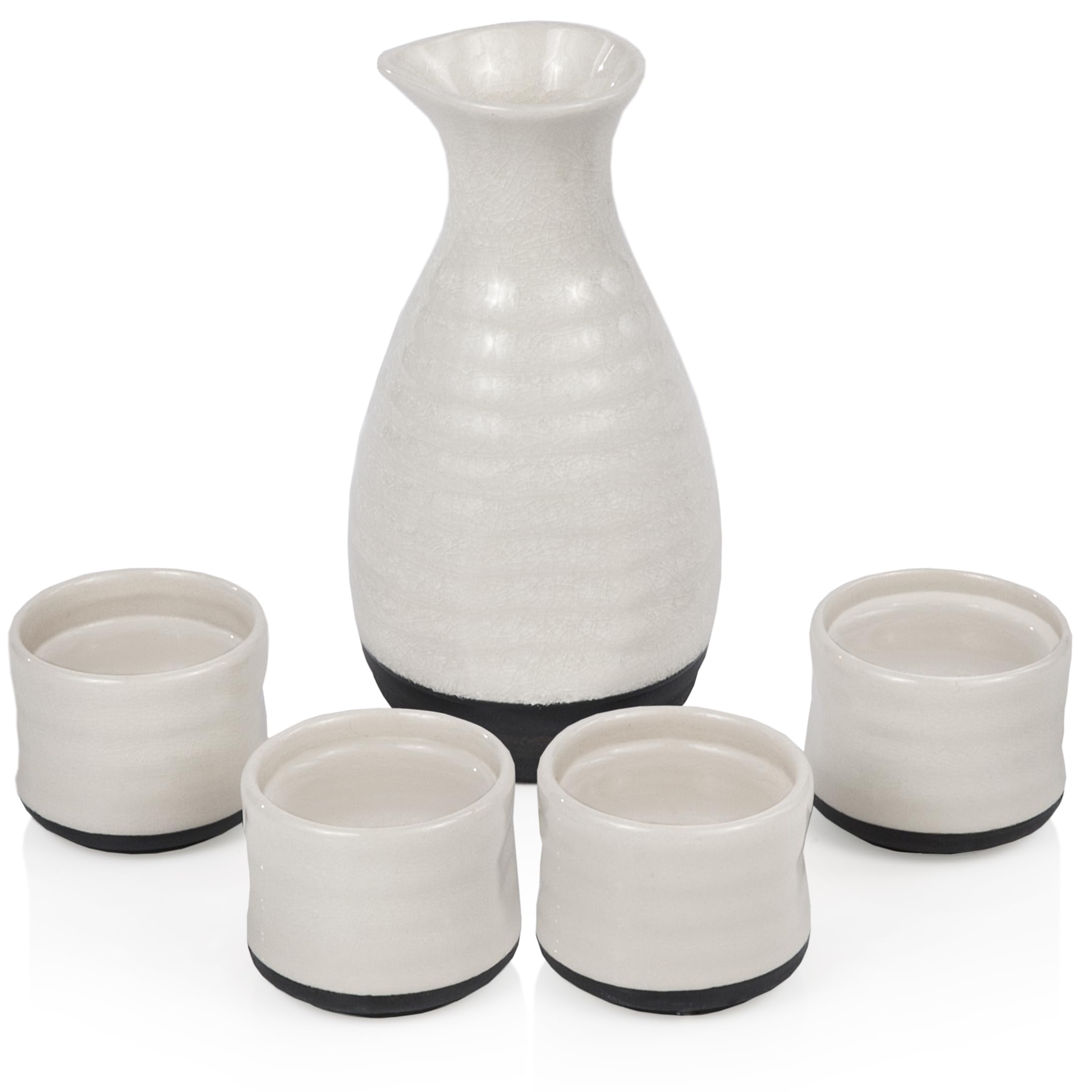 Amazon.com | True Fervor Ceramic Sake Set Includes Four 3.5 oz