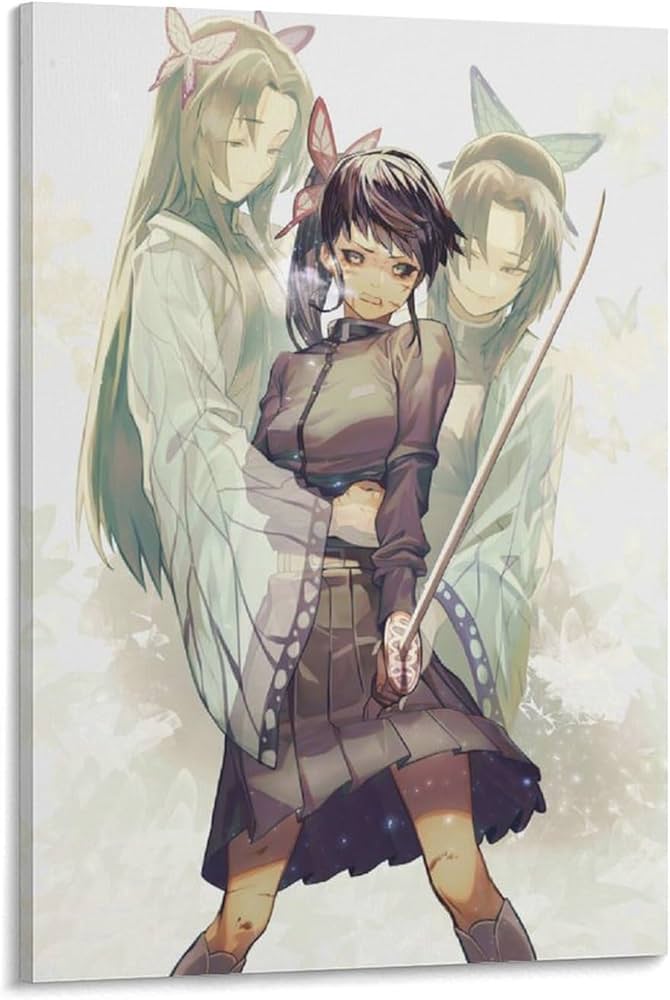 Amazon.co.jp: 胡蝶しのぶ 鬼滅の刃 アニメポスター 1 キャンバス